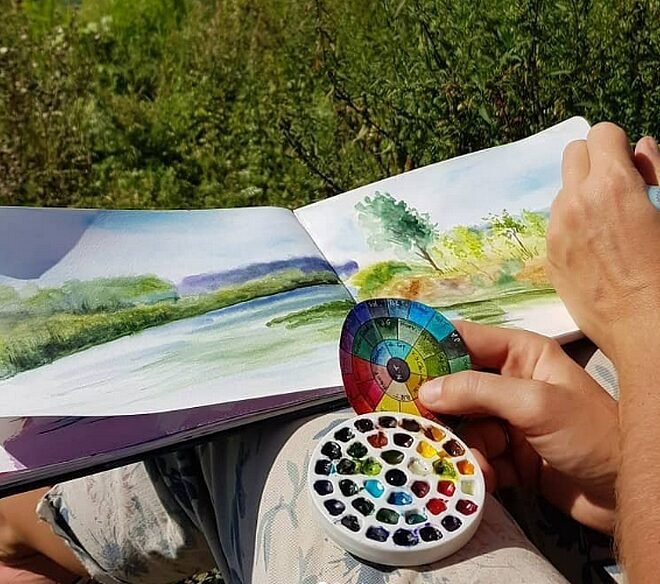 Peindre à l’aquarelle en extérieur : Mes meilleurs conseils