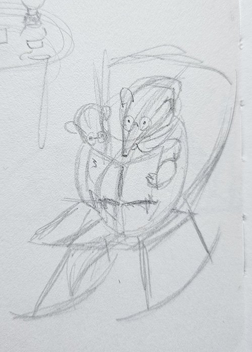 croquis recherche aquarelle